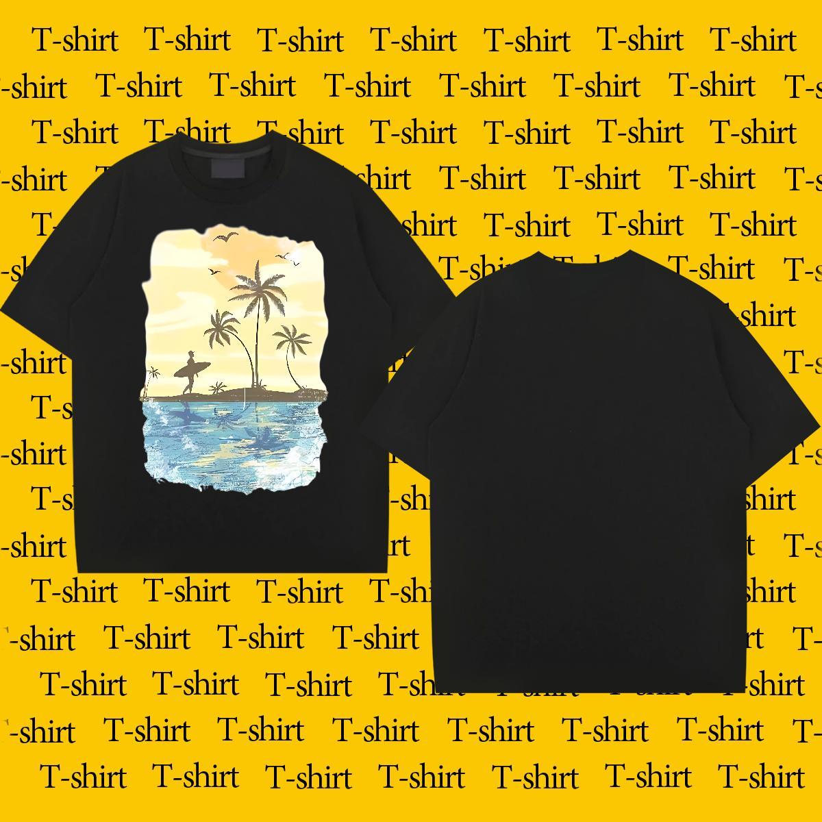 Casual New T Shirt For Man 230g 100% Cotton tree Sports Casual Top Tees Breathable Short Sleeve Cool Design Mens Tshirts Plus Size Cartoon