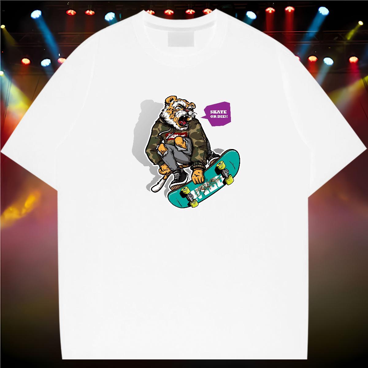 T Shirt For Man 100% Cotton 230g Outdoor Short Sleeve O-Neck Custom Cartoon Men Tshirts Free Shipping Classic Polos