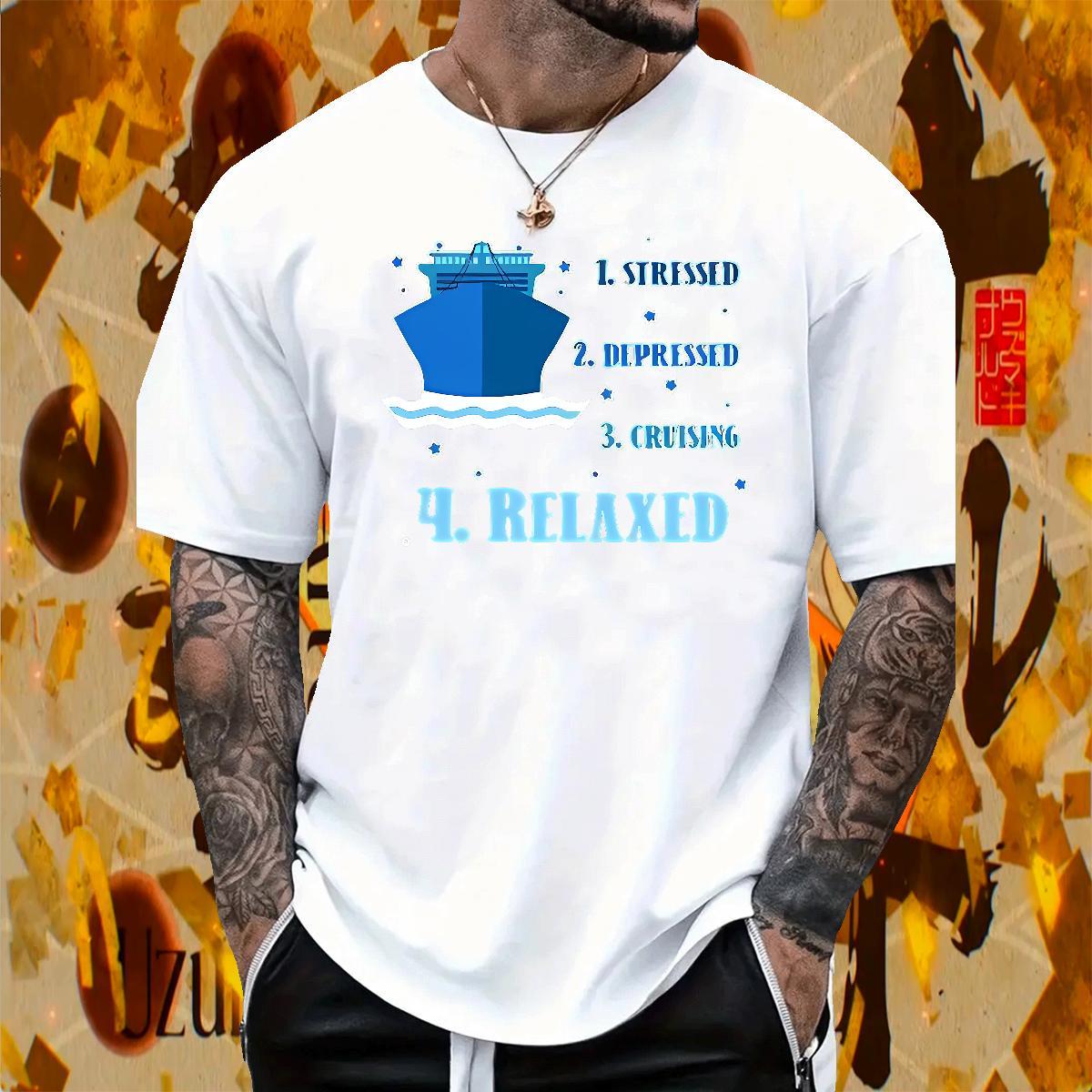 Wholesale Men Clothes T-Shirt 230g 100% Cotton Summer Casual letter Cartoon Printing L-4XL Breathable Crew Neck Classic Casual Men T Shirts Tees Shirt