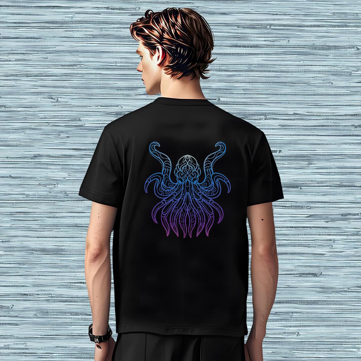 Designer Tshirt for Man Woman 230g Cotton octopus T-Shirts for Men Street Breathable Short Sleeve Anime Print Fashion Tops Shirt