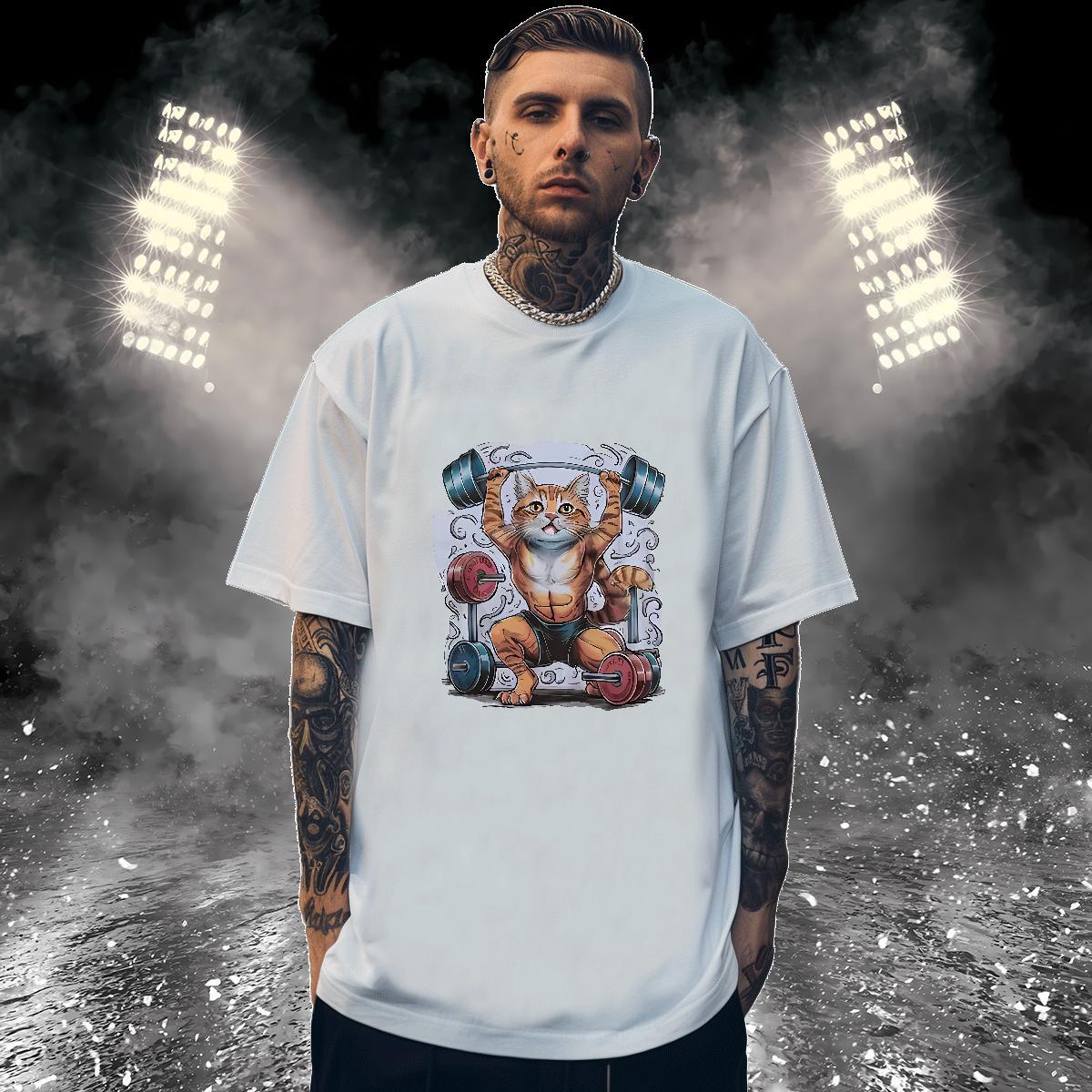 DIY Customized T-Shirts for Men 230g Cotton strong Hip Hop Clothings Crew Neck Breathable Classic Men Tees Black White