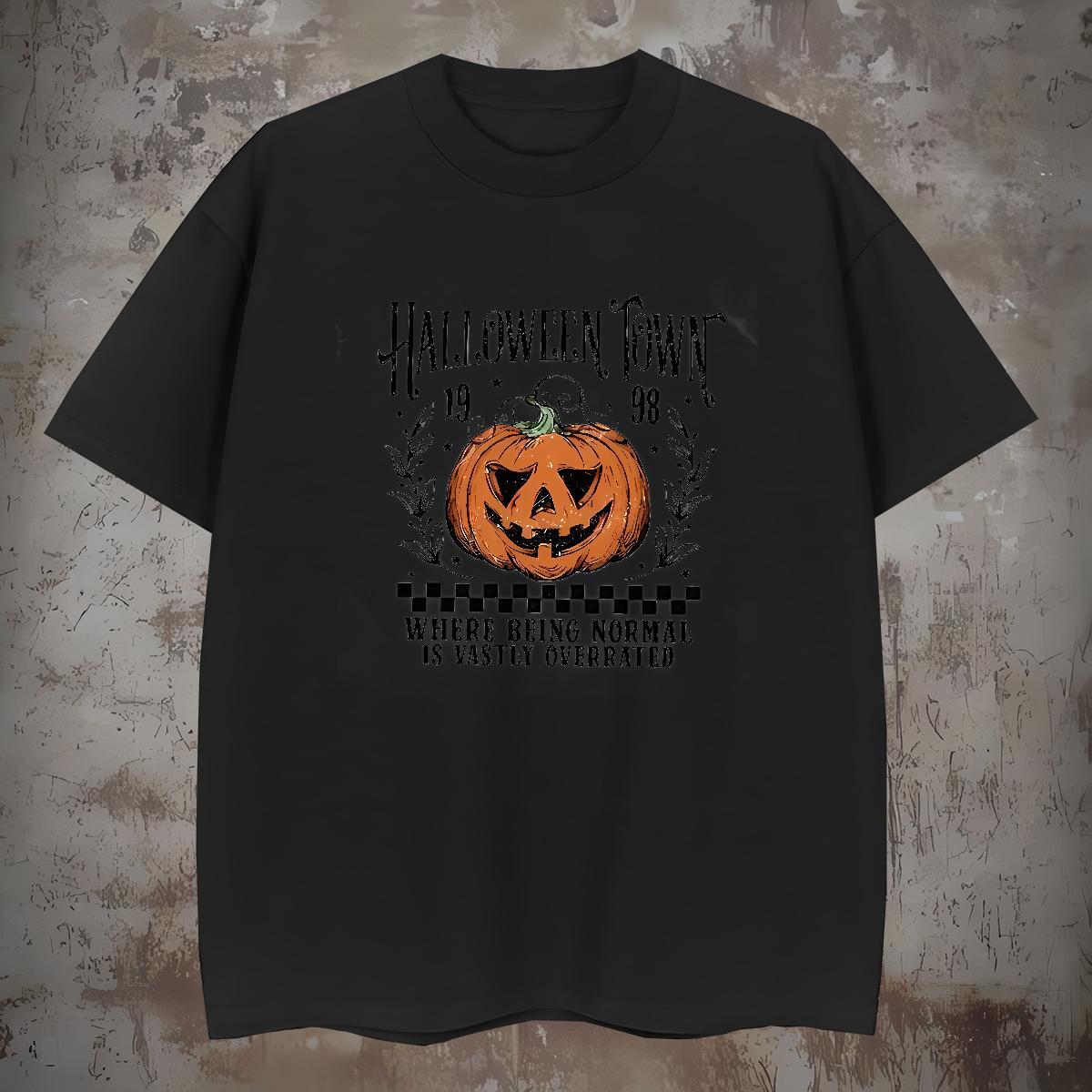 T Shirt For Man 230g Pure Cotton pumpkin Sport Breathable Short Sleeve Anime Tshirt for Man Woman 2024 Cool Clothes