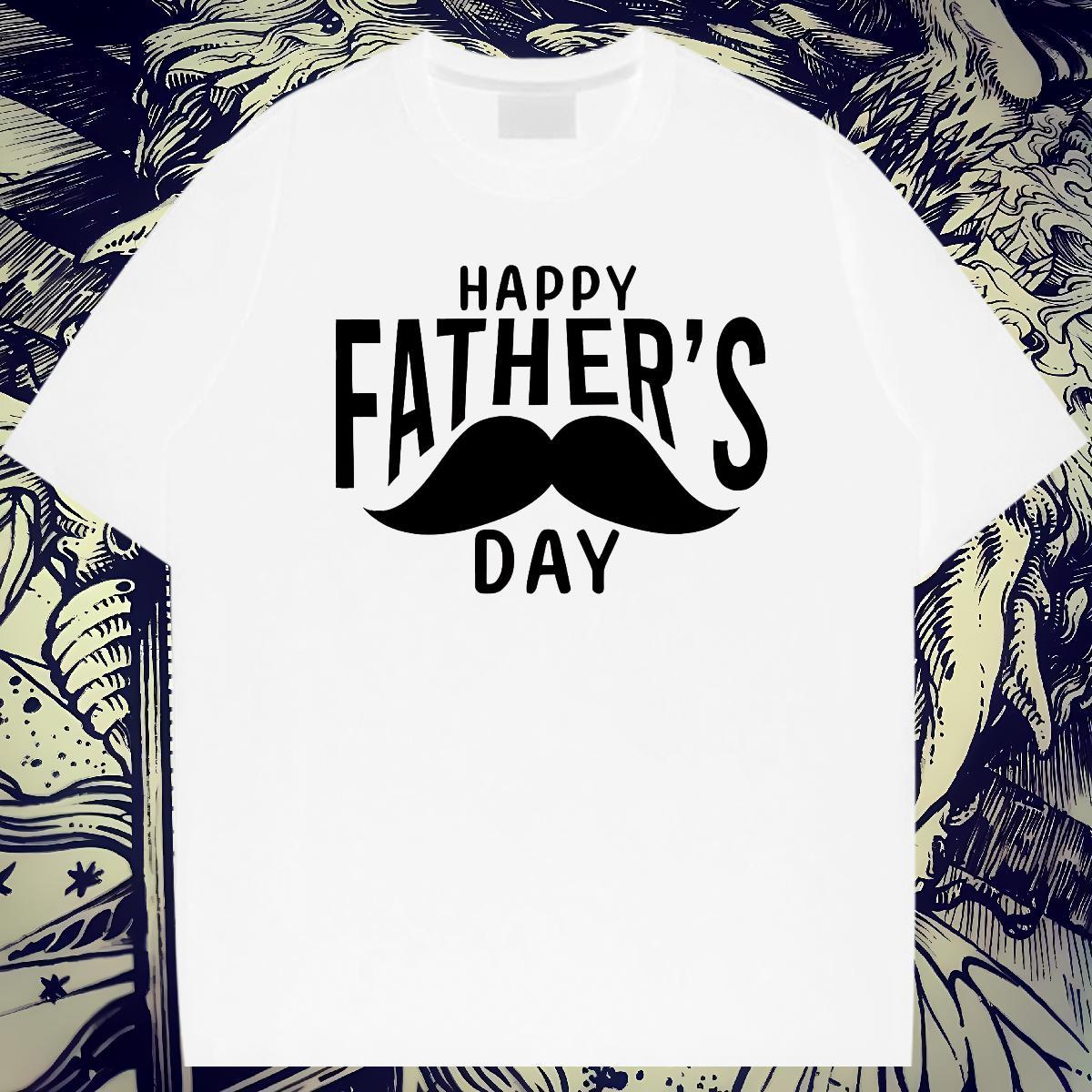 2024 Designer T-Shirts 100% Cotton 230g fathers day Daily Wear Tshirts O Neck Short Sleeves Loose Men Tshirts Oversized