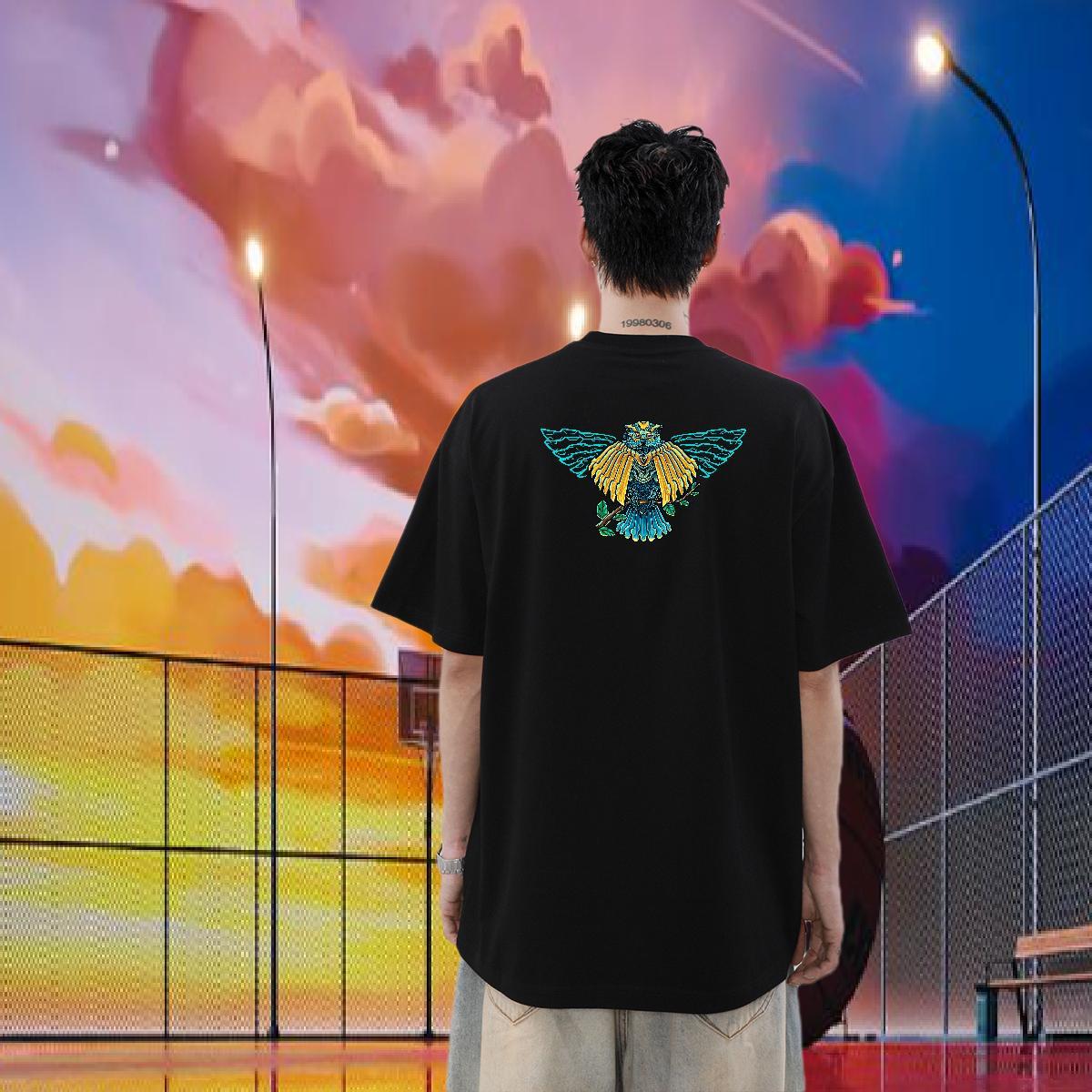 Brand T shirt 230g Pure Cotton cool Spring Summer Tees Breathable High Quality Men Tshirts DIY Printed