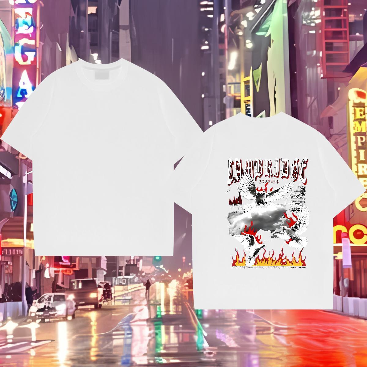2024 Designer T-Shirts 100% Cotton 230g eagle Casual Wear Short Sleeve Soft Loose Men Tops Tees Customized