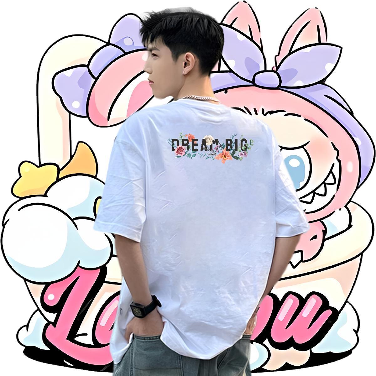 Designer Fashion Man T Shirts 230g Pure Cotton flower Hip Hop Street Tops Shirt O-Neck Short Sleeve Free Shipping Men Clothes T-Shirt Graphic