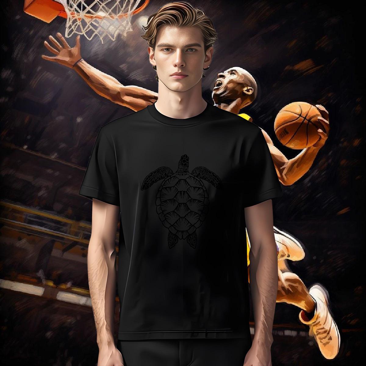 T-Shirts for Men 230g 100% Cotton tortoise Sport Short Sleeve Soft Custom Printing Men Clothes T-Shirt DIY Customized Comfortable Tshirts