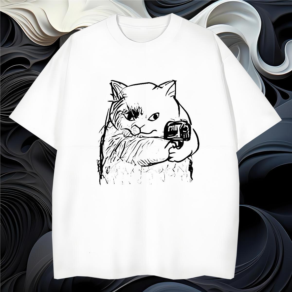 T shirt 230g Cotton High Street Hip Hop Breathable Crew Neck Asian Size Couples T Shirts Wholesale High Quality Tees