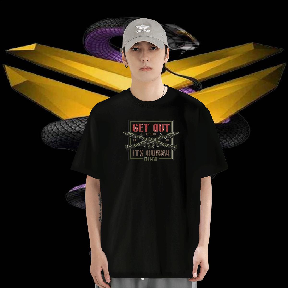 T shirt 100% Cotton 230g gun Street wear Hip Hop Breathable Short Sleeve Custom Print Plus Size Tshirts 2024 Designer Classic Tees