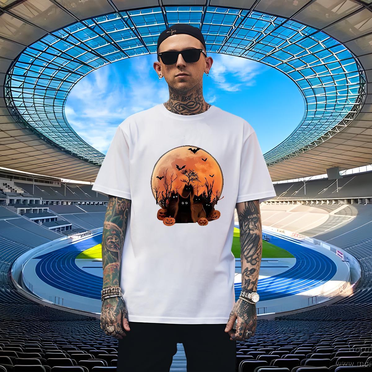 Unisex Men Tshirts 230g Cotton tree Man T Shirts Daily Outfit Breathable Short Sleeve Custom Print Plus Size Brand Polos