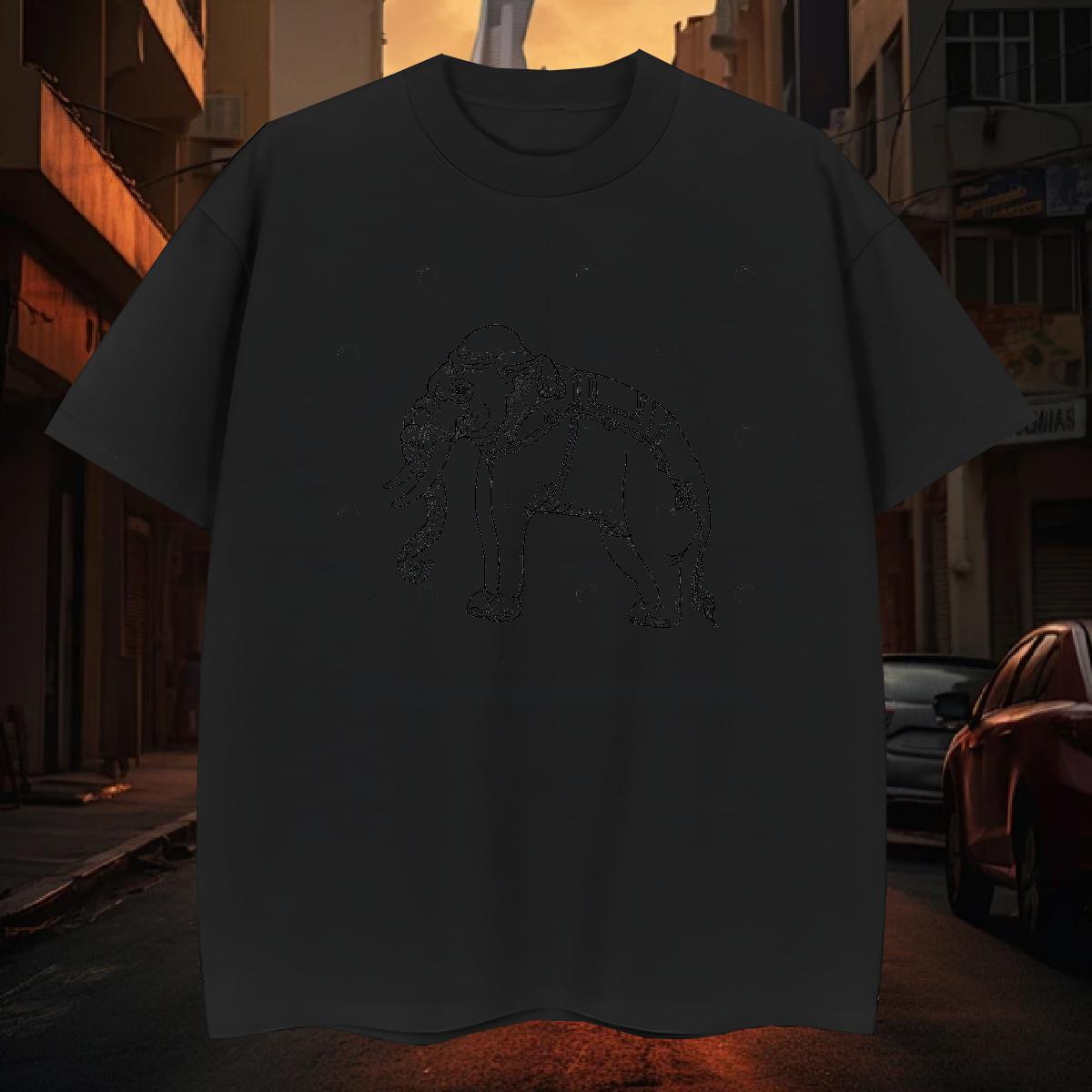 Mens T Shirts 230g 100% Cotton elephant Casual Beach Round Neck Short Sleeve Oversized 4XL Couples T Shirts Stylist Popular Clothes