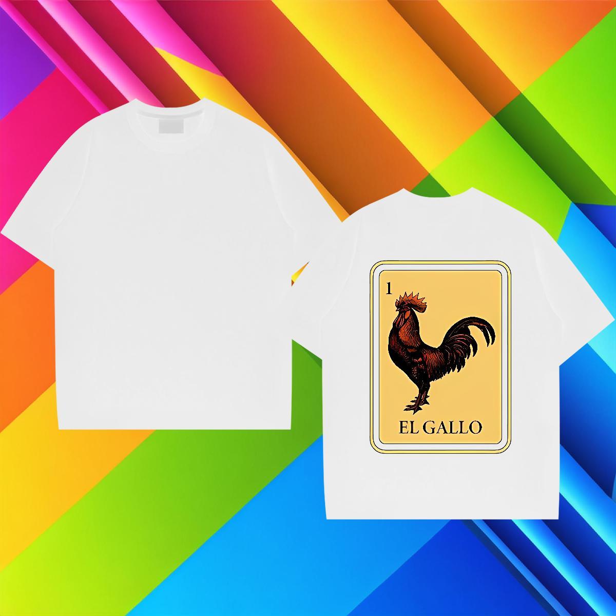 New Men T Shirts 230g 100% Cotton chicken Hip Hop Tops Breathable Crew Neck Wholesale Couples T Shirts Custom Printing