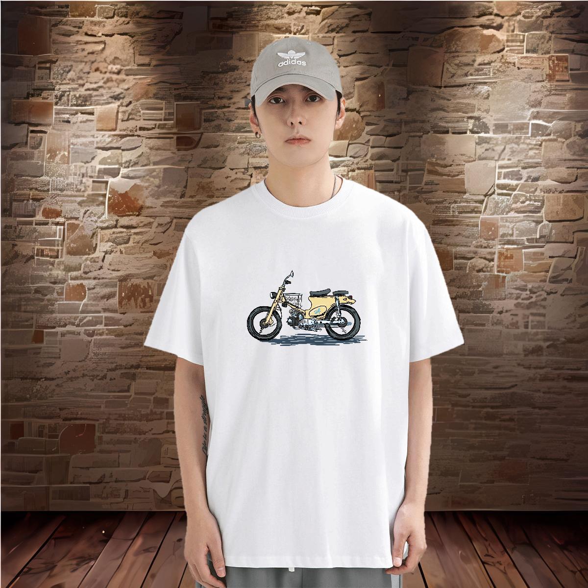 Customized Mens T Shirts Motorcycle Polos 100% Cotton 230g Daily Wear Soft Custom Anime Short Sleeve O-Neck Men Tops Tees