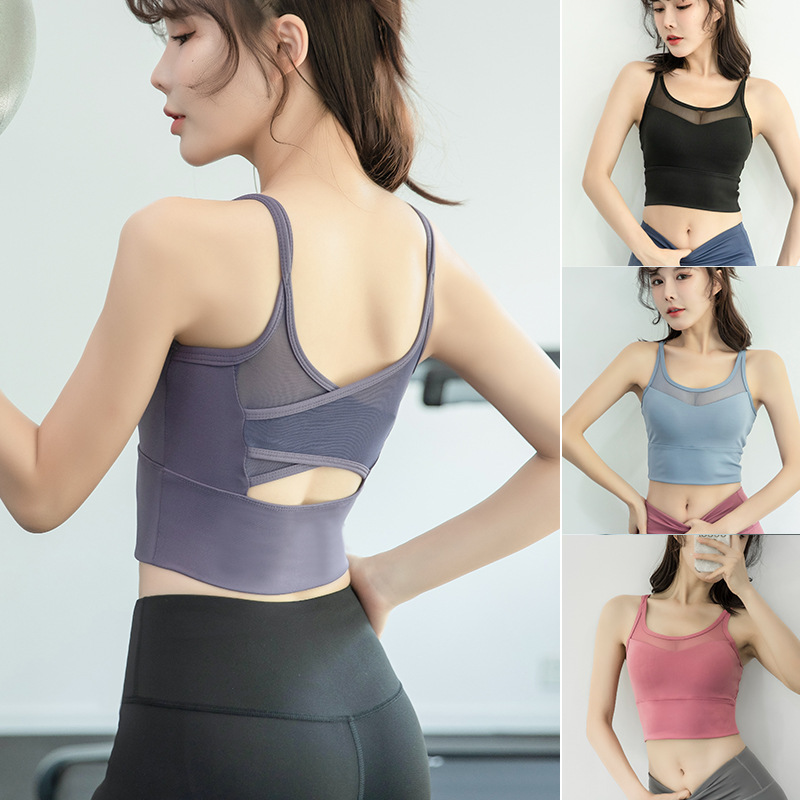 Sports underwear women's thin shock-proof running vest anti-sagging beauty back bra can be worn outside yoga