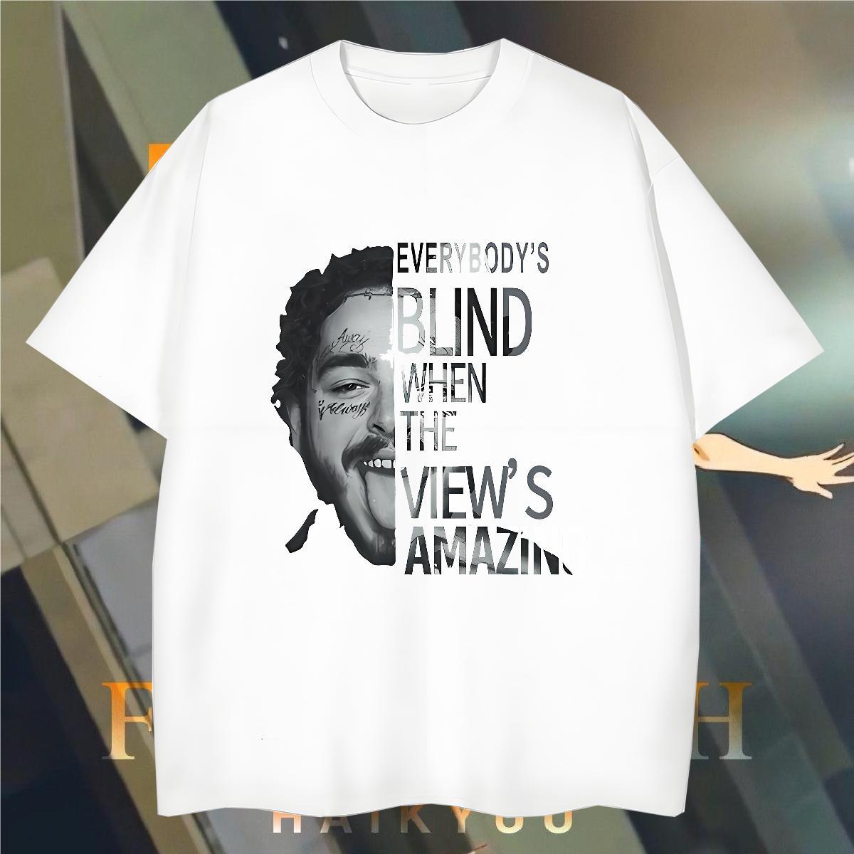 Mens T Shirts 230g Cotton portrait Hip Hop Street Breathable Short Sleeve Skull Men Tees Fashion Casual Popular Tee Shirt