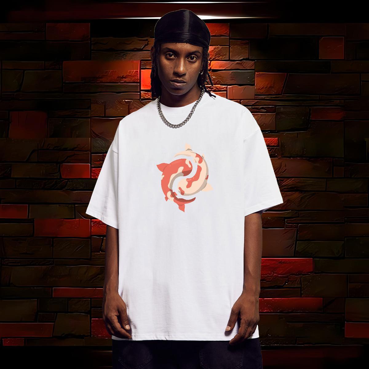 Designer Men T Shirts 100% Cotton 230g fish Beach Tops Tees Breathable Short Sleeve TOP Quality Men Tops Tees DIY