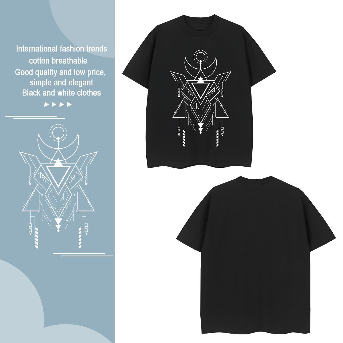 Mens T Shirts 230g Pure Cotton handpainted Daily Wear O Neck Short Sleeves Custom Anime Men Tshirts Free Shipping Loose Fit Tees