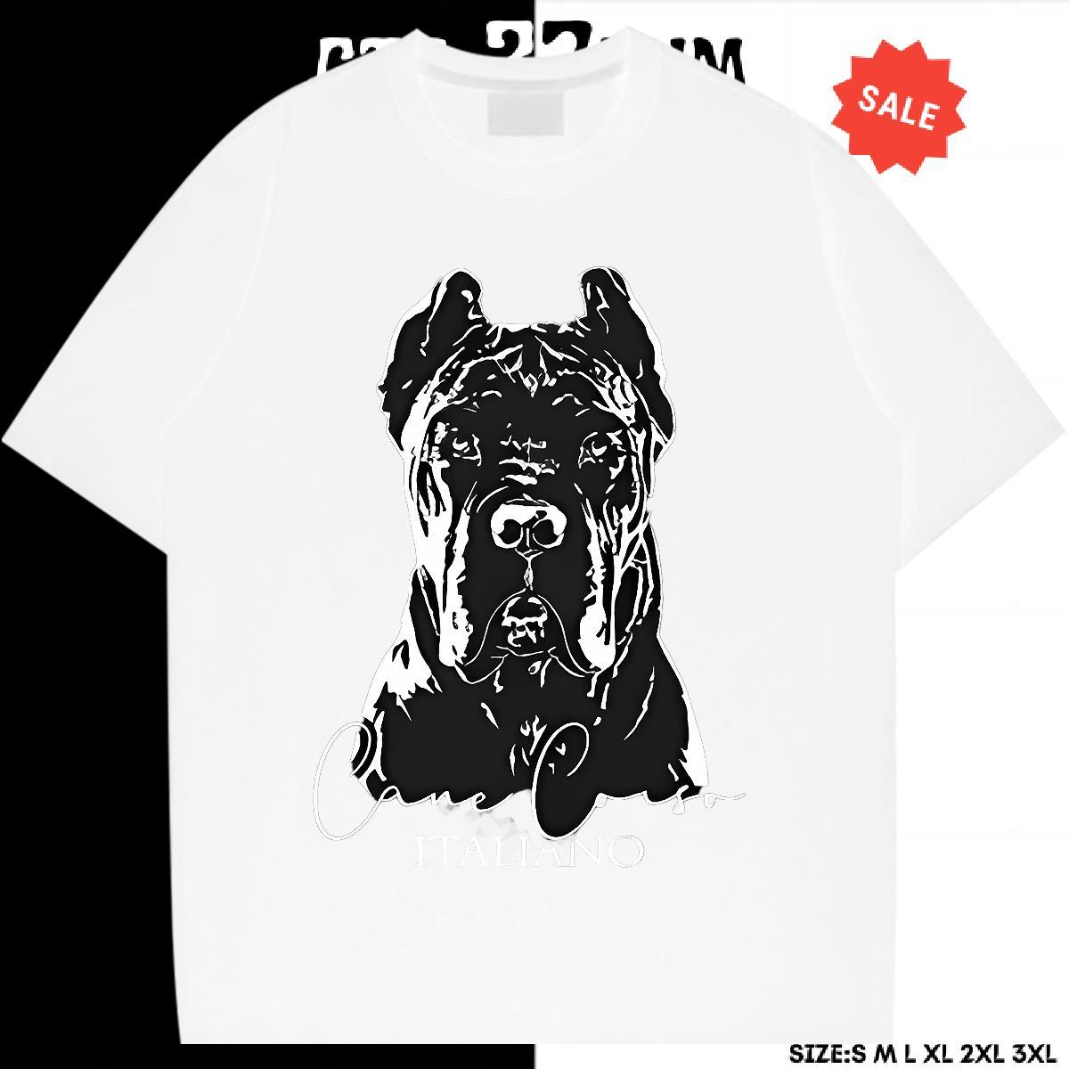 TOP Quality Tshirts 100% Cotton 230g Beach dog Asian Size O-Neck Short Sleeve Designer Fashion T shirt Tops