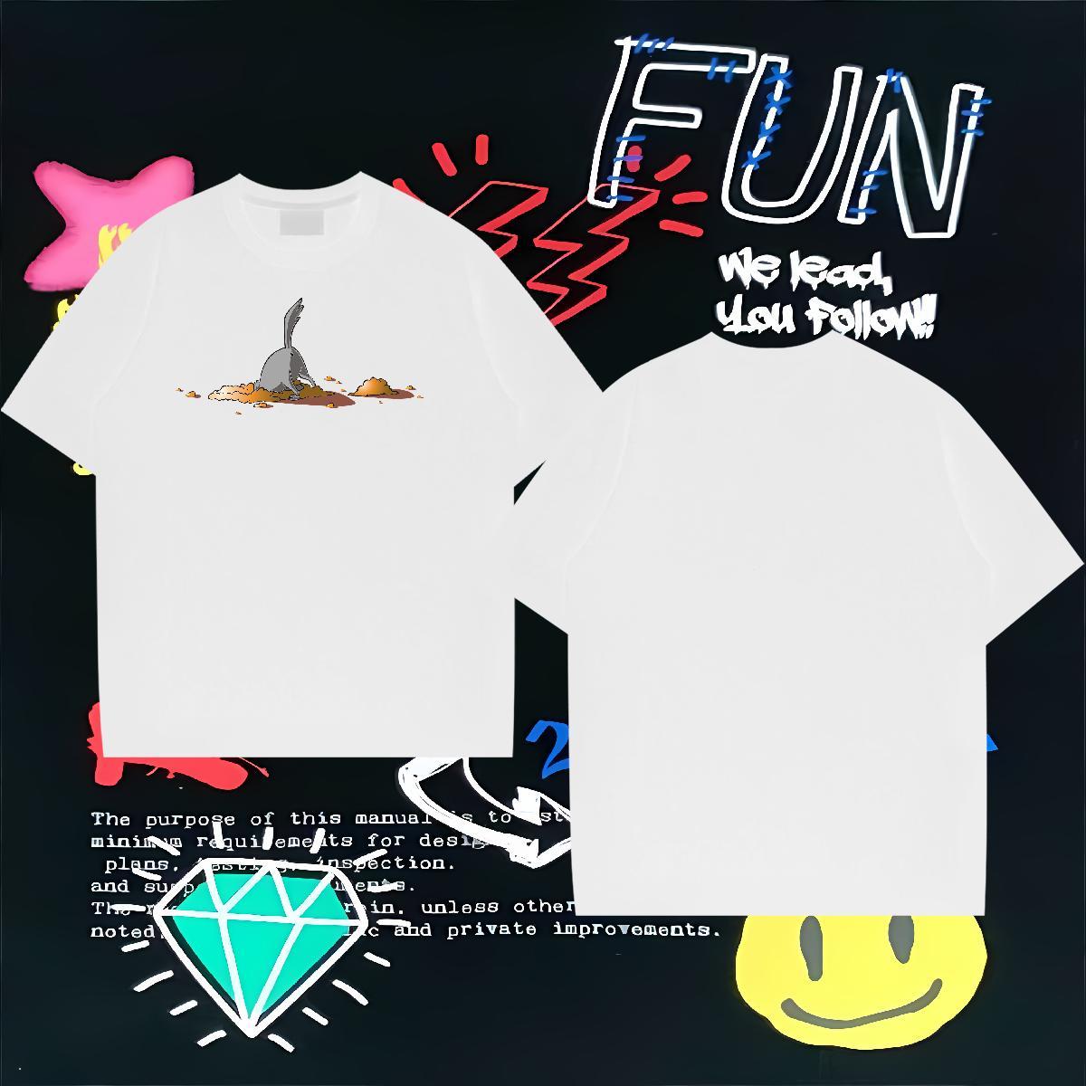 Fashion Casual Men T Shirts 230g Pure Cotton Dog Street Casual Polos Breathable Free Shipping Men Clothes T-Shirt DIY Printed