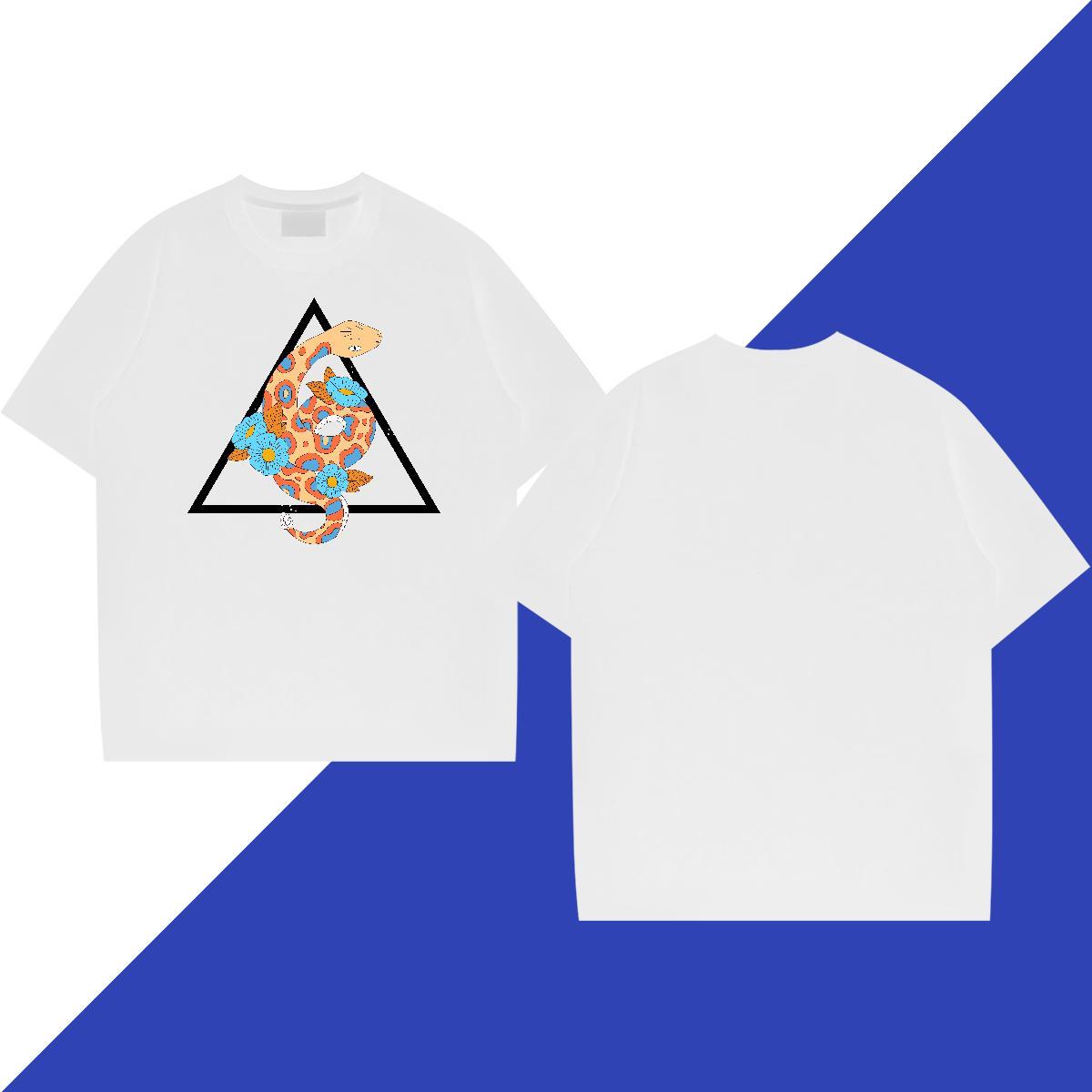 2024 Designer T-Shirts 230g Pure Cotton snake Home Outdoor Top Tees Short Sleeve O-Neck High Quality Mens Tshirts White Plus Size