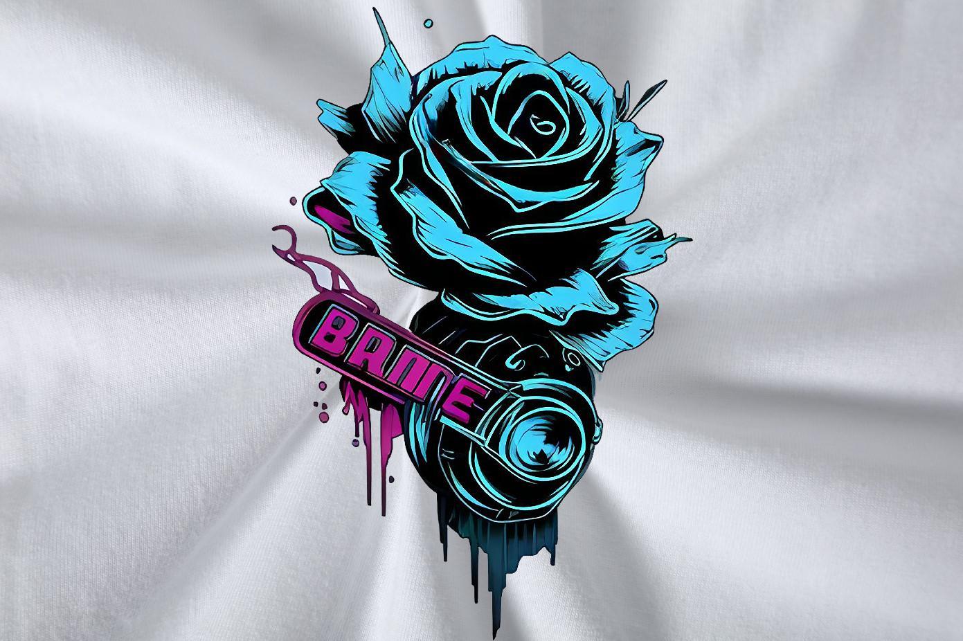 Classic Casual T shirt 230g Pure Cotton rose High Street Hip Hop Polos Breathable Brand Tshirt for Man Woman Graphic