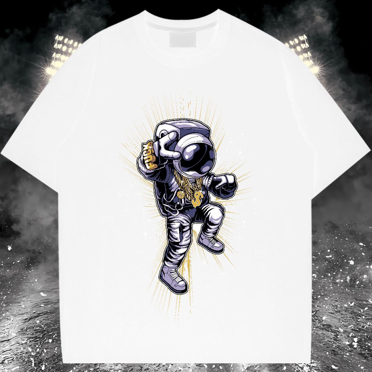 T-Shirts 230g Cotton universe Daily Wear Pure Cotton Oversized 3XL 4XL Men Tops Tees DIY TOP Quality Clothes