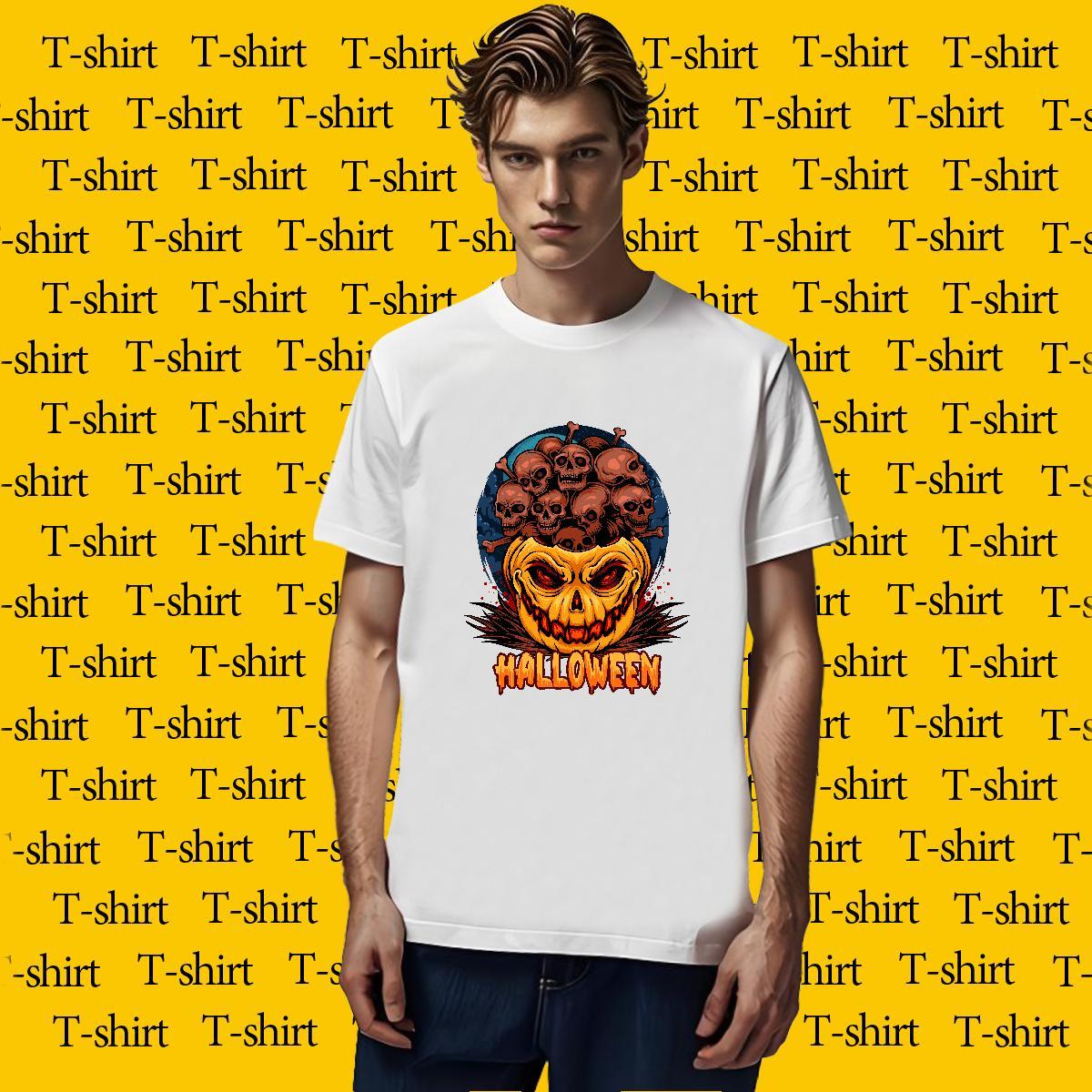 DIY Customized T shirt 230g Cotton pumpkin Hip Hop Polos Crew Neck Popular Tshirts Custom Print Oversized