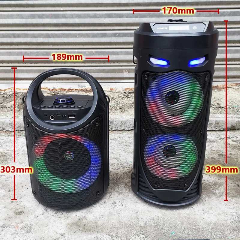 ZQS4239 Outdoor Bluetooth Speakers Wireless Column High Power Stereo Portable Subwoofer with Microphone for Family Party KaraokeM240806