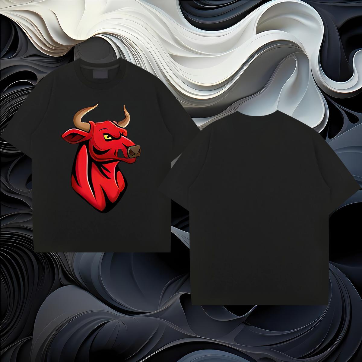 2024 New T Shirts Men 230g 100% Cotton Casual Beach Clothings Breathable Short Sleeve Brand Tshirt for Man Woman Cartoon Printing L-4XL