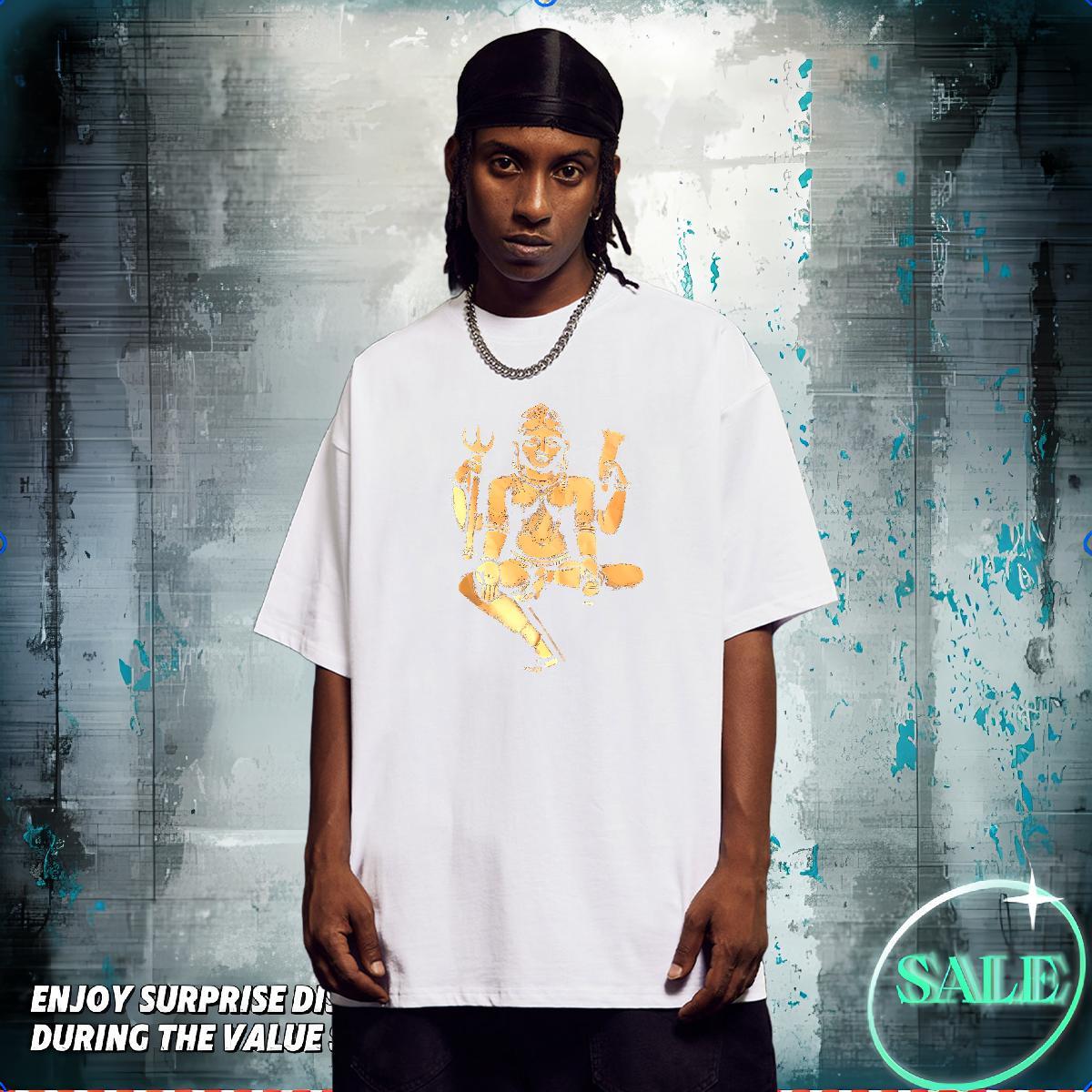 T Shirt For Man 230g Cotton character Street wear Hip Hop Crew Neck Custom Anime Couples T Shirts 2024 Summer Classic Clothings