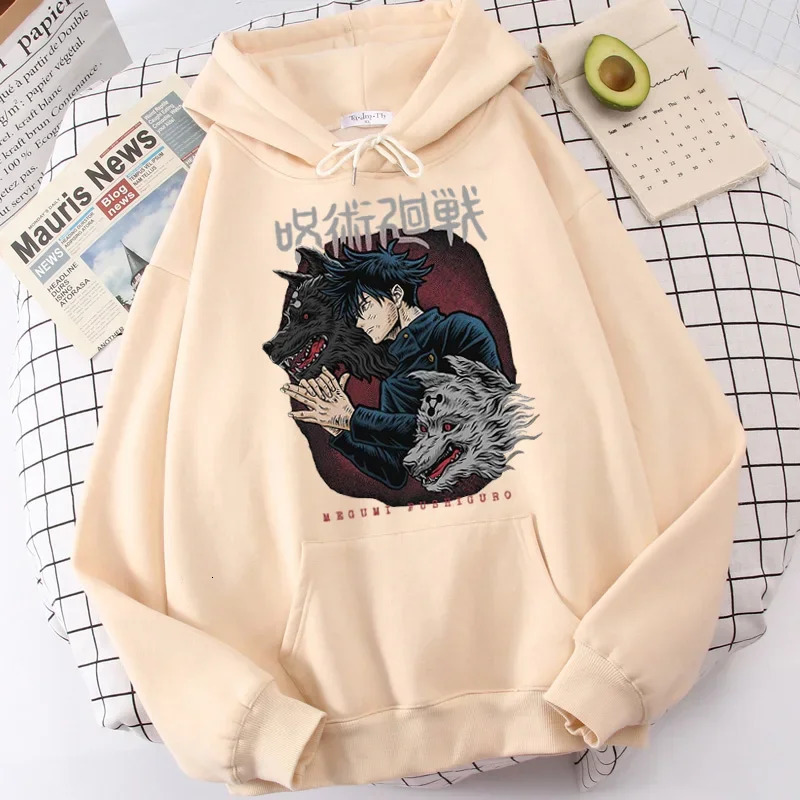 Womens Hoodies Japanese Anime Jujutsu Kaisen Hoodie Yuji Itadori Cartoon Sweatshirts Tops Kawaii Gojo Satoru Graphic Streetwear 240806