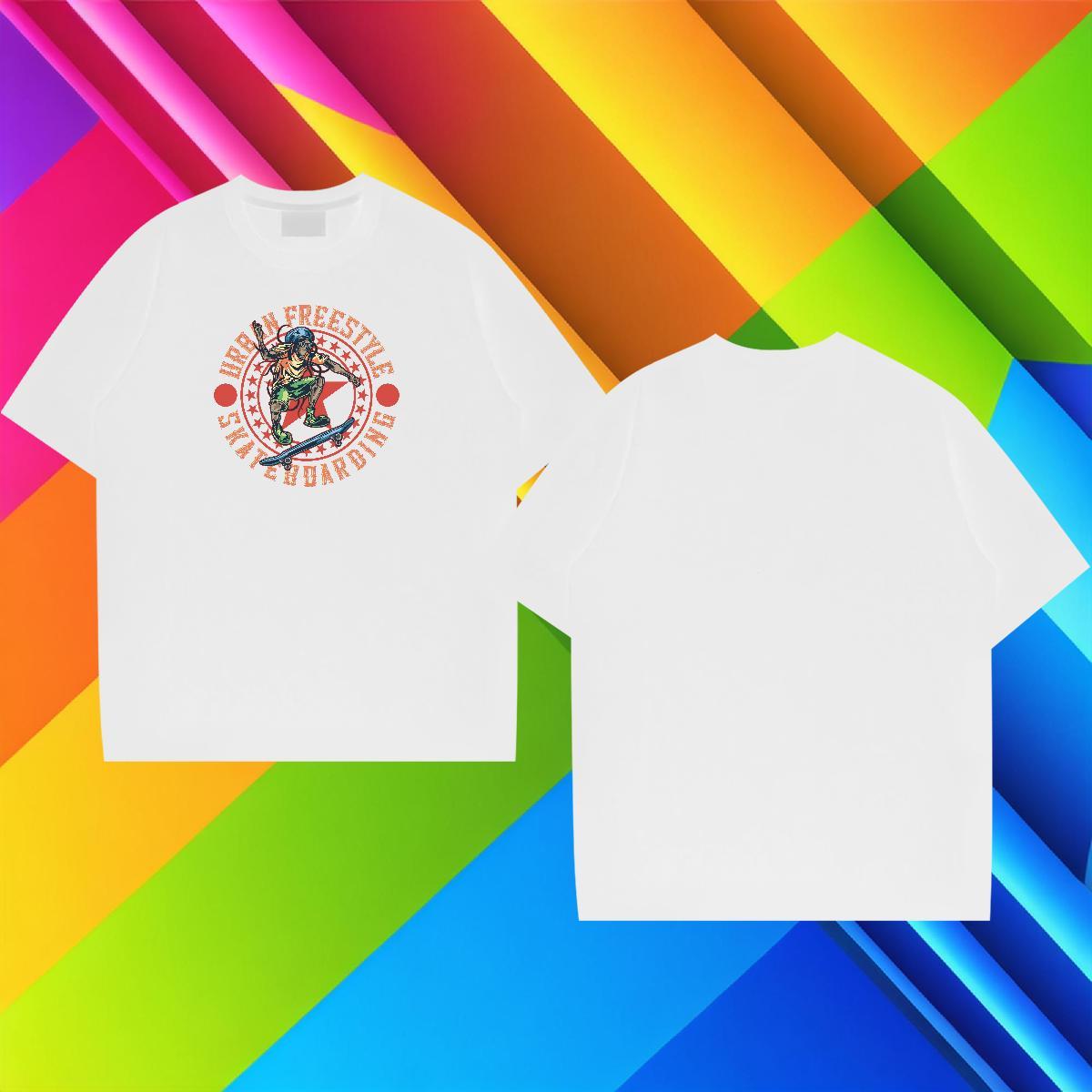 Brand Men Tees 100% Cotton 230g Anime Printing Street person Plus Size Cartoon Round Neck Short Sleeve Factory Direct Mens T Shirts Tee Shirt