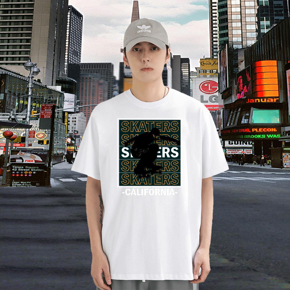 T Shirt For Man 230g Pure Cotton portrait Sports Casual Crew Neck Breathable DIY Printed Men Tops Tees Factory Direct Brand Wear