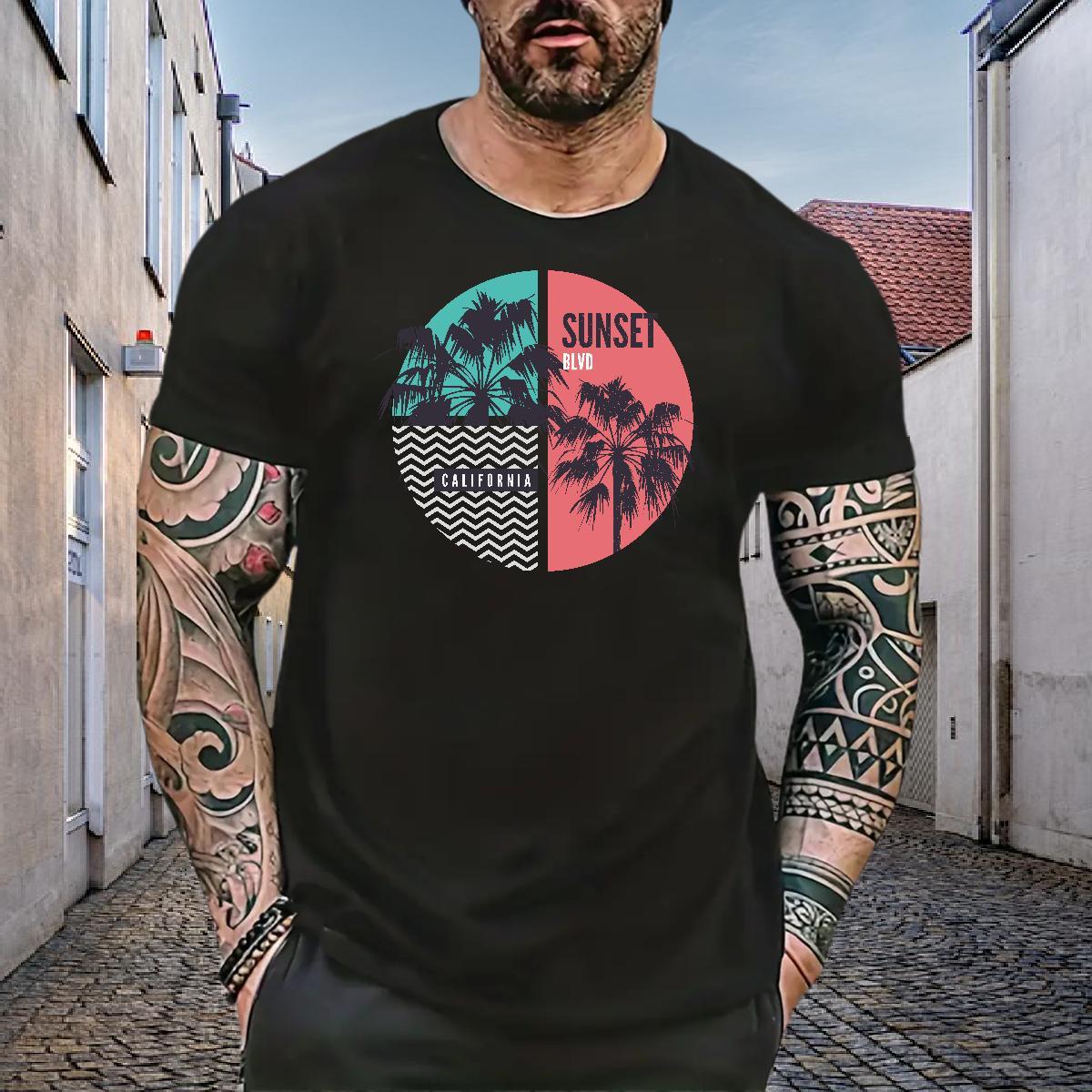 Fashion Mens T Shirts 230g 100% Cotton tree Outdoor Tees Shirts Breathable Crew Neck Free Shipping Men Tshirts Oversized