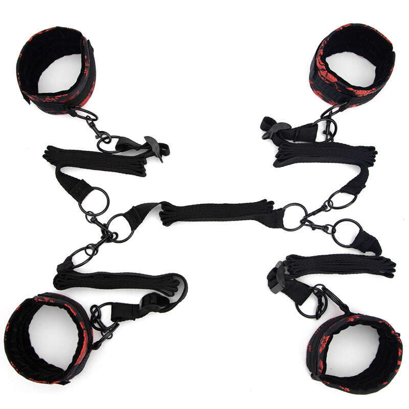 Sex Toys Game Play Erotic Couple Game Bed Bondage Restraint with Handcuff SM Kit