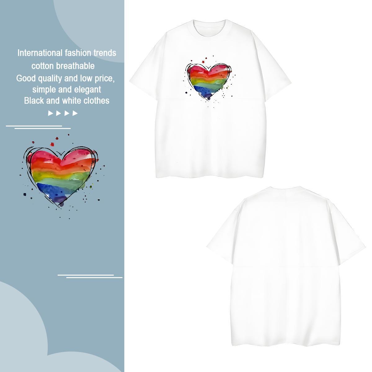 T Shirt For Man 230g Pure Cotton painting Street Breathable Short Sleeve White Plus Size Men Tops Tees 2024 DIY Cool Design Tshirts