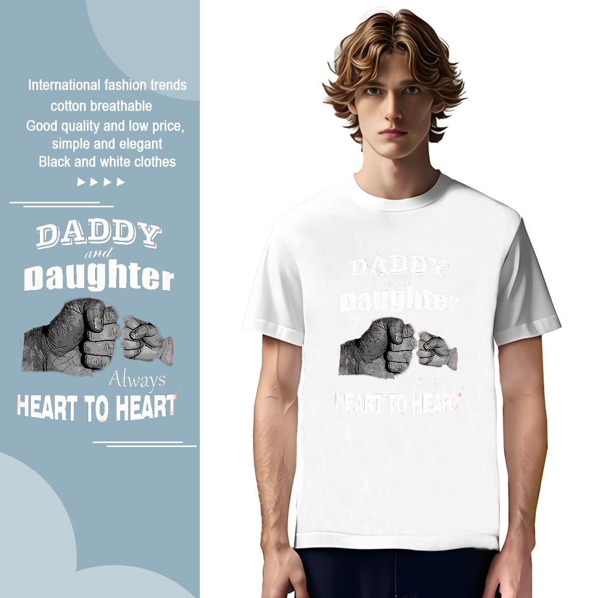 Man T Shirts 230g Cotton hands Sports Casual Breathable Soft Cartoon Printing L-4XL Men Tees Fashion Unisex Wear