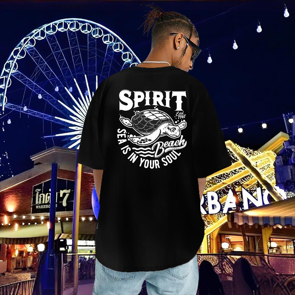 Fashion Design Men T Shirts 230g Pure Cotton tortoise Casual Beach Polos O-Neck Short Sleeve Cool Tshirts DIY Printed