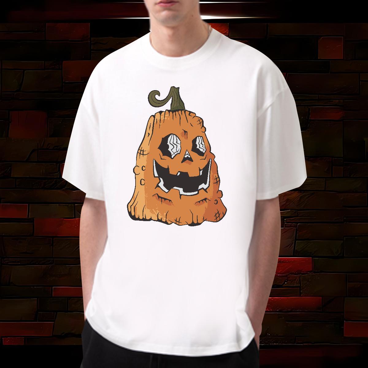 Stylist T shirt 230g 100% Cotton pumpkin Spring Summer Tee Shirt Short Sleeve O-Neck Unisex Tshirts Customized
