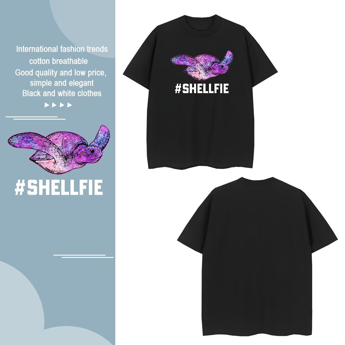 Popular Tshirts 230g Pure Cotton tortoise T-Shirts Street Wear Breathable Short Sleeve Floral Print 2024 Designer Polos