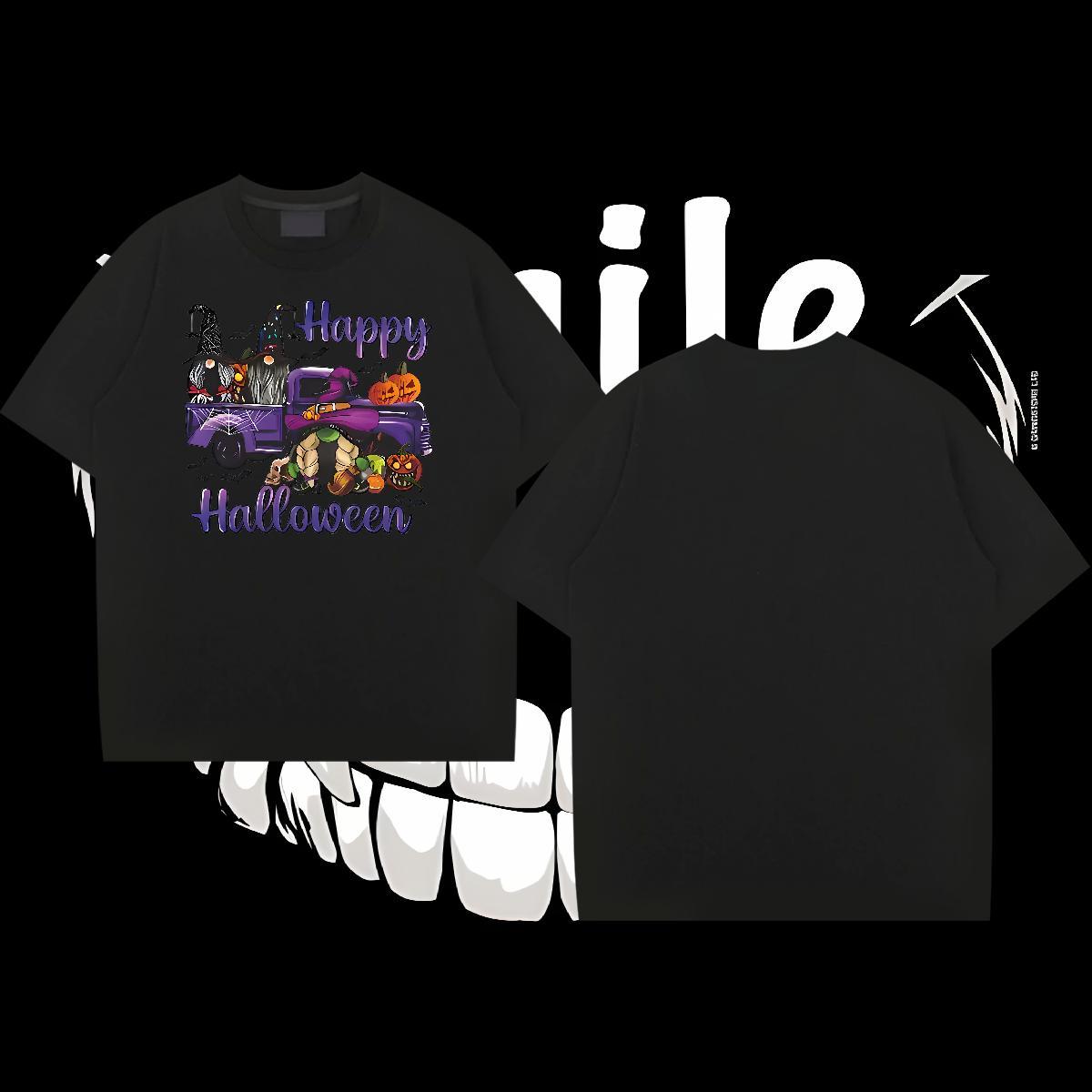 2024 T Shirt For Man 230g 100% Cotton halloween Sport Top Tees Pure Cotton Brand Couples T Shirts DIY Printed