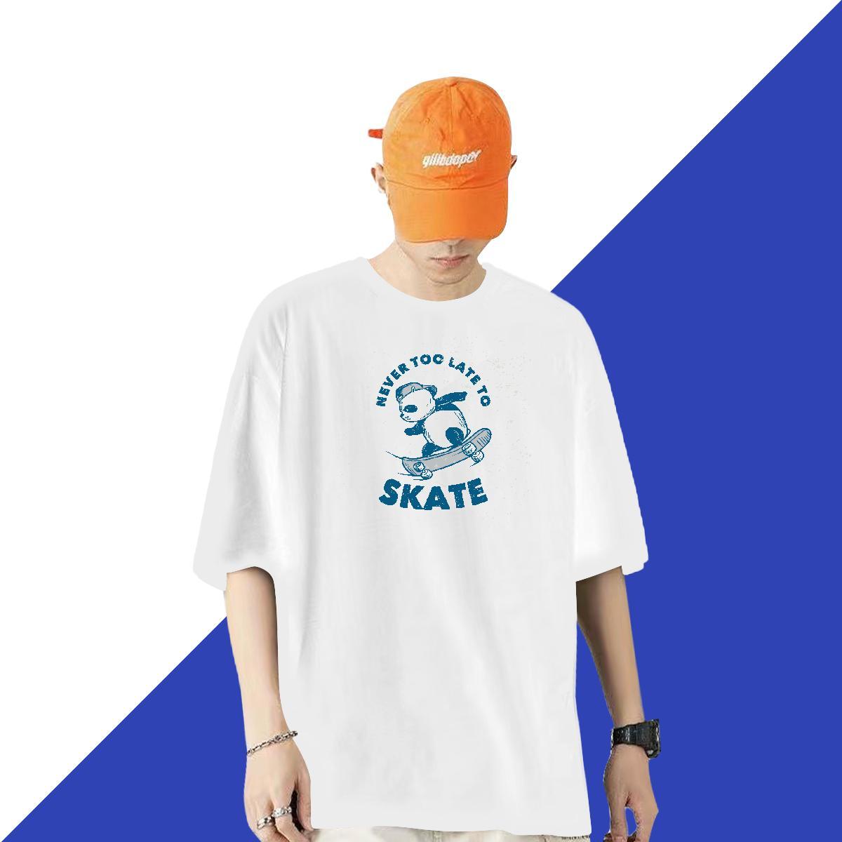 Free Shipping T Shirt For Man 100% Cotton 230g Casual Tees Shirts Breathable Crew Neck Popular Men Tees Anime
