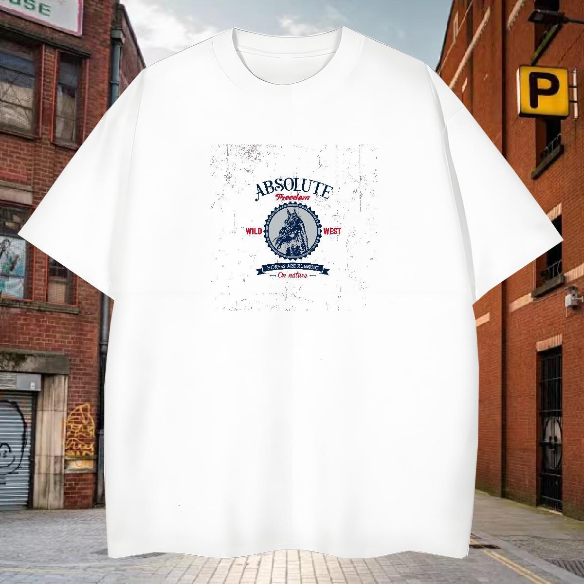 Cool Design Couples T Shirts 230g Pure Cotton dog Man T Shirts High Street Hip Hop Round Neck Short Sleeve Customized Print Casual New Wear