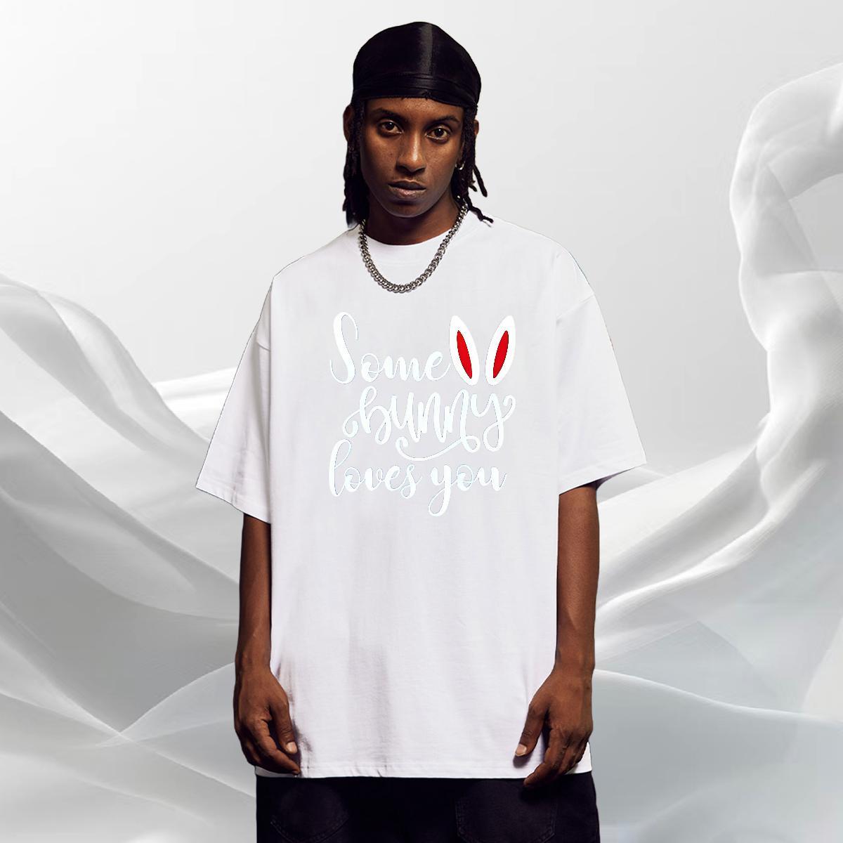 Wholesale Tshirts 230g Pure Cotton Casual Daily Wear letter Graphic Crew Neck Free Shipping Men T Shirts Top Tees