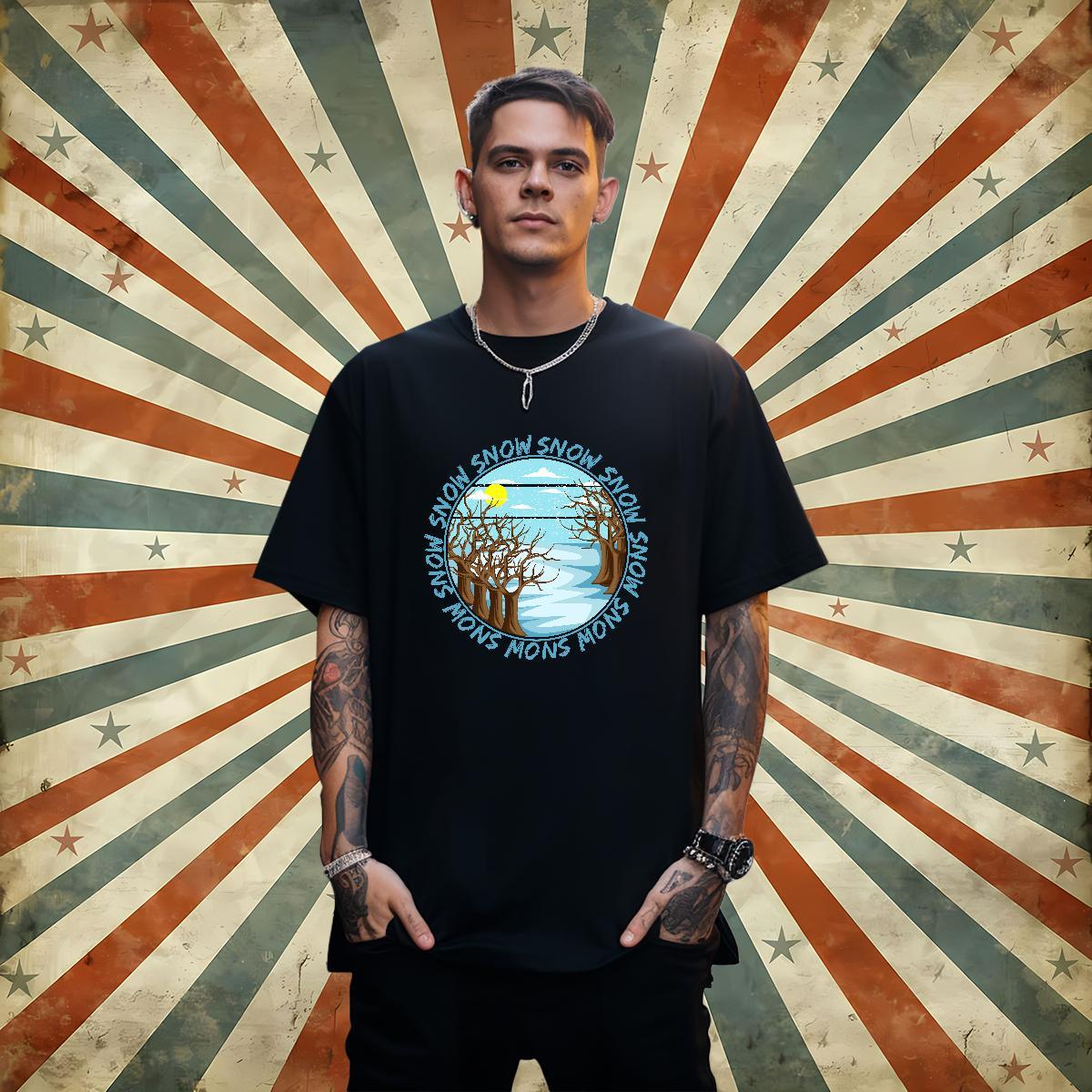 2024 DIY T-Shirts 230g 100% Cotton sea Beach Tshirts Short Sleeve Soft Wholesale Men Tees Custom Print Plus Size