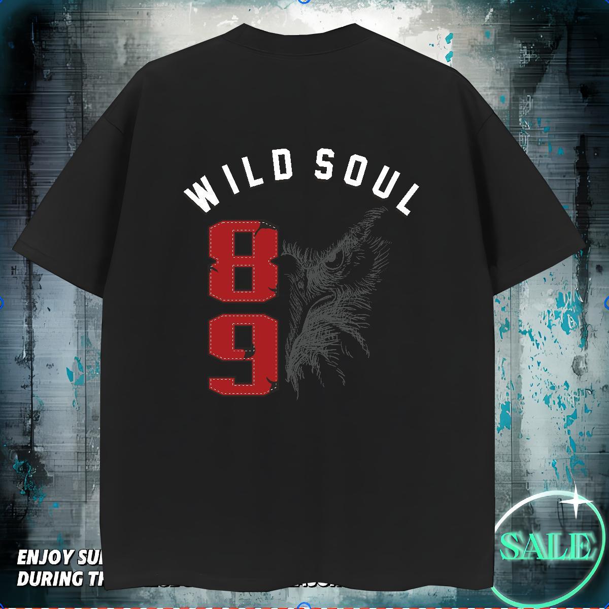 Factory Direct T Shirt For Man 230g Cotton eagle High Street Hip Hop Clothes Round Neck Short Sleeve Free Shipping Mens Tshirts Cartoon Print