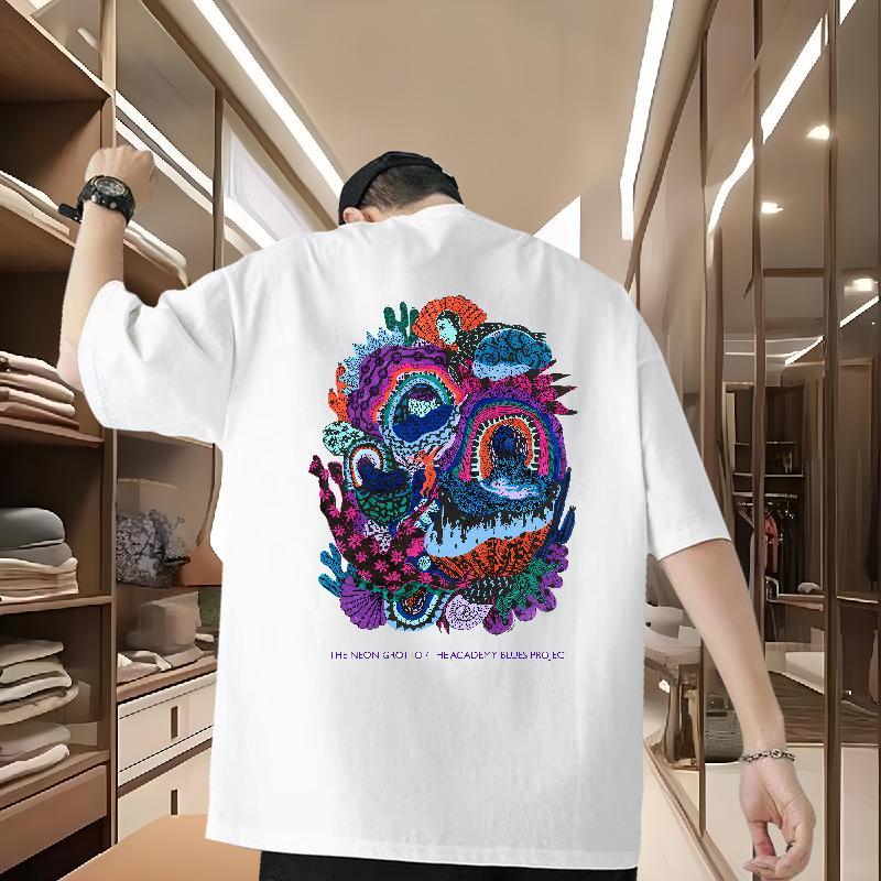 DIY Mens T Shirts 230g 100% Cotton snake Daily Wear Tees Breathable Crew Neck High Quality Men Tshirts Custom Anime