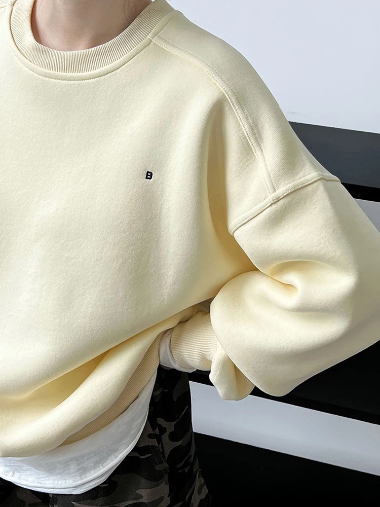 Women Sweatshirt Autumn Round Neck Long Sleeve Loose Pullover Casual Versatile Tops Solid Color Overzised Hoodie 240806