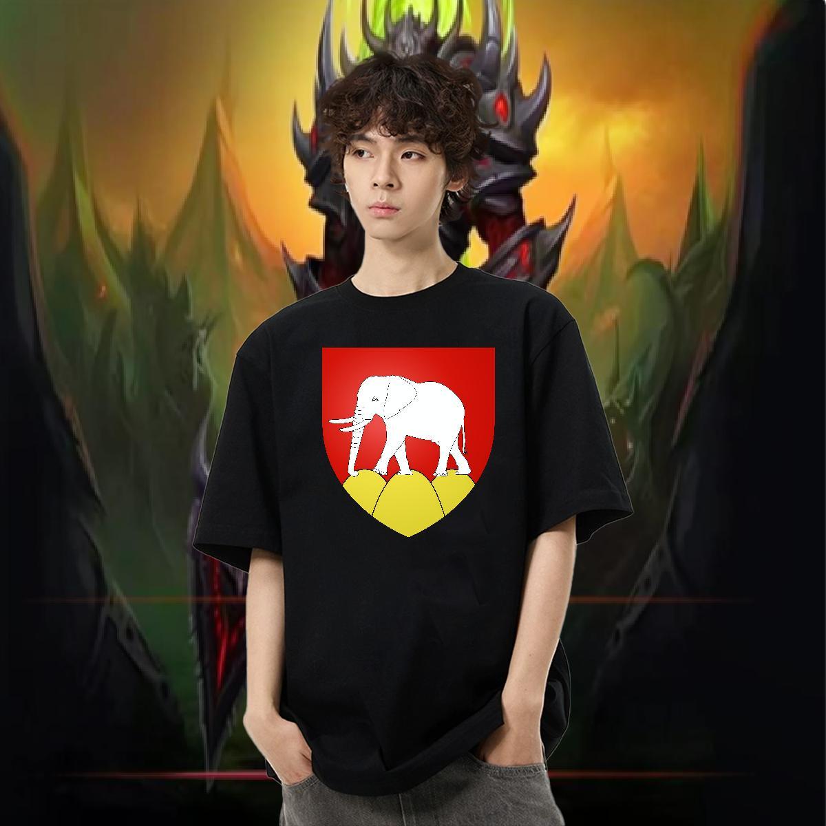 DIY Customized T Shirt For Man 230g 100% Cotton elephant Home Outdoor Top Tees Breathable Short Sleeve Soft Tshirt for Man Woman Graphic