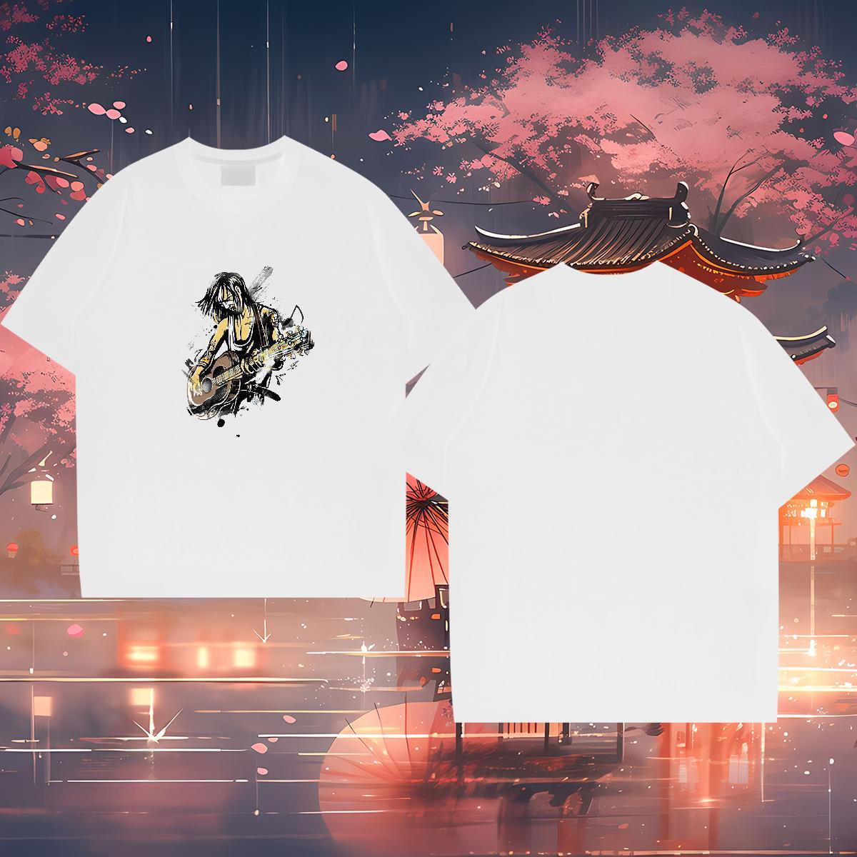 T Shirt For Man 230g Cotton portrait Casual Daily Wear Round Neck Short Sleeve Custom Print Oversized Tshirts Brand Cool Tops